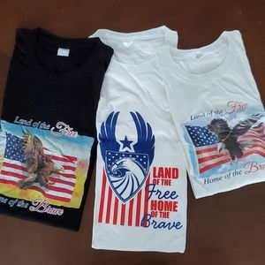 NWOT Bundle of 3 Patriotic Tee Shirts